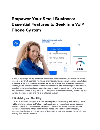 Empower Your Small Business_ Essential Features to Seek in a VoIP Phone System