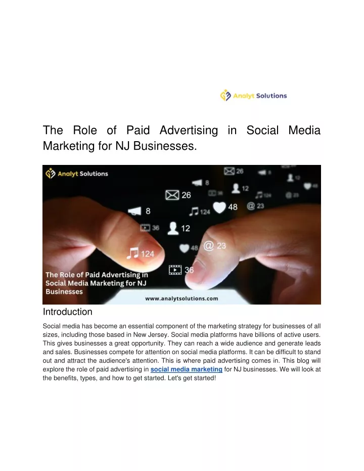 the role of paid advertising in social media