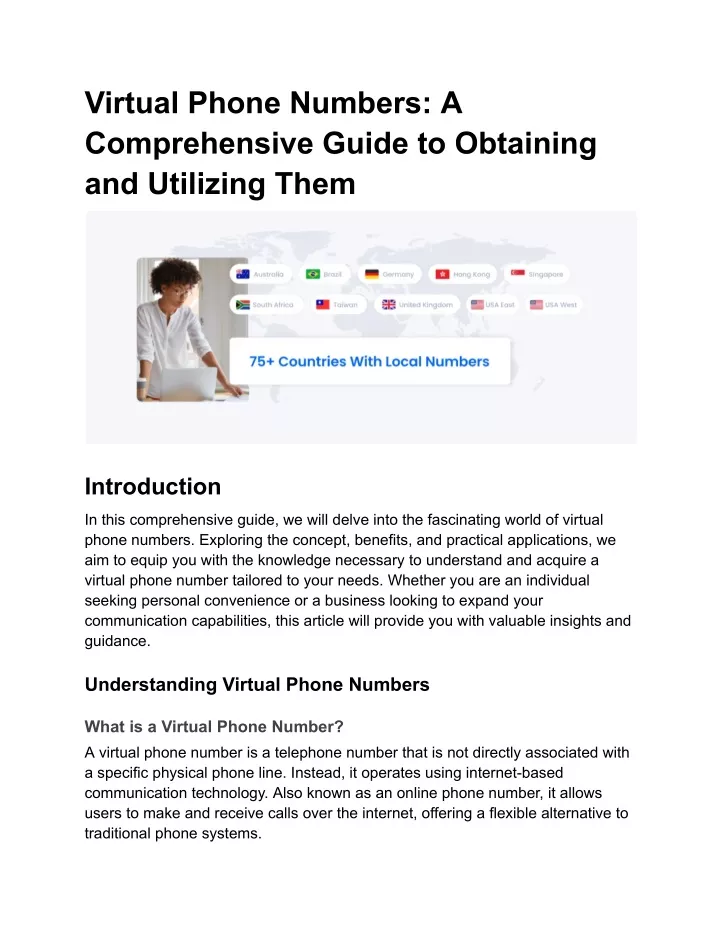 PPT - Virtual Phone Numbers_ A Comprehensive Guide to Obtaining and Utilizing Them PowerPoint 