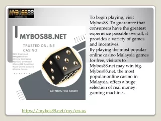 Mybos88.net - Top 1 Online Casino Malaysia