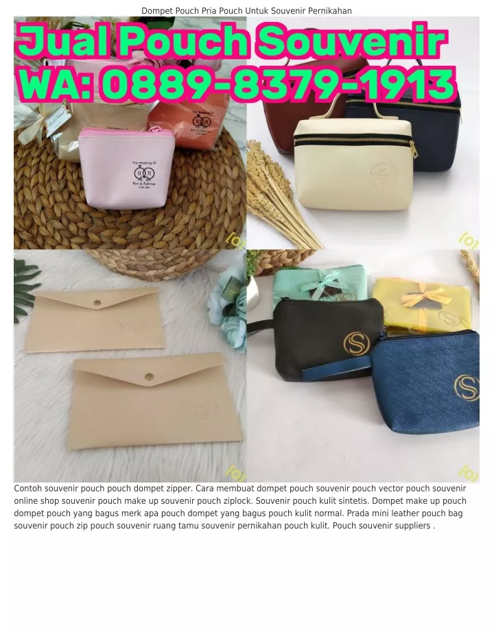 dompet pouch pria pouch untuk souvenir pernikahan