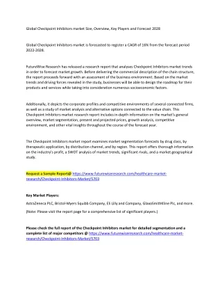 global checkpoint inhibitors market size overview