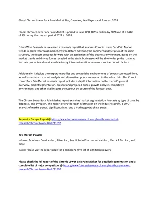global chronic lower back pain market size