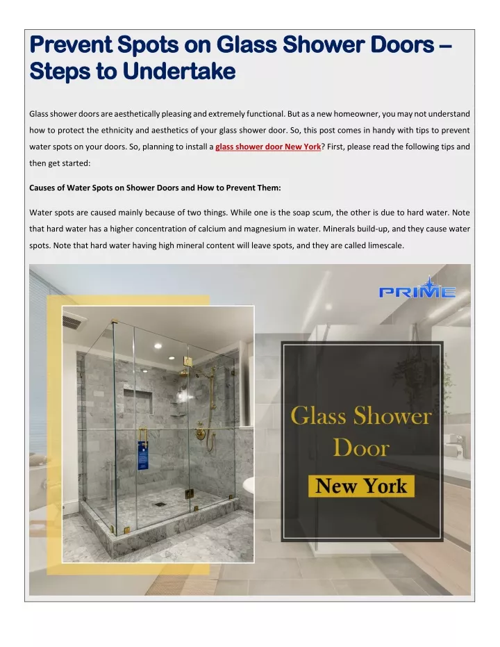 prevent spots on glass shower doors prevent spots