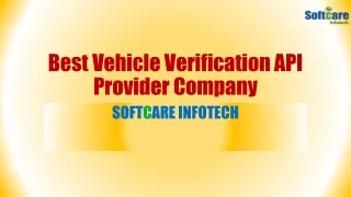 best vehicle verification api provider company
