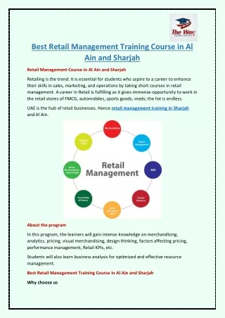 best retail management training course