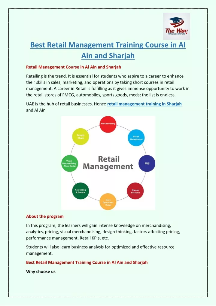 best retail management training course