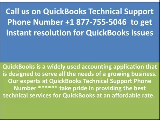 Call us on QuickBooks Technical Support Phone Number