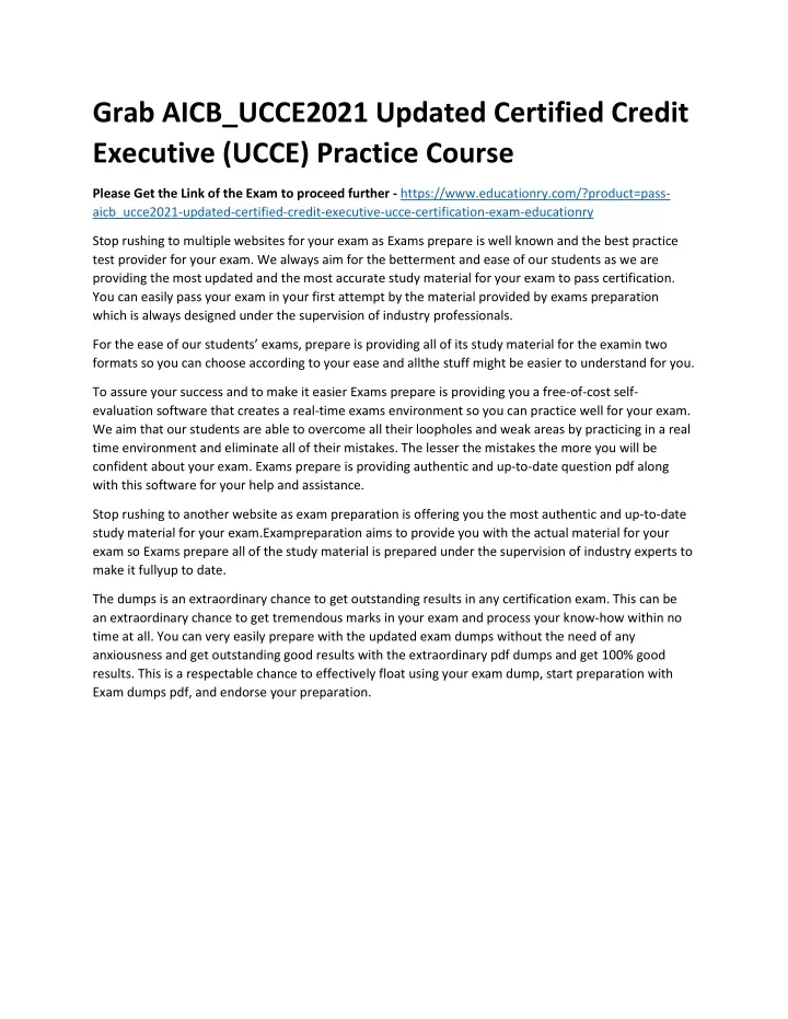 grab aicb ucce2021 updated certified credit