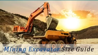 Mining Excavator Size Guide