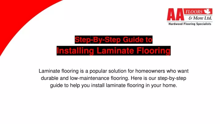 step by step guide to installing laminate flooring