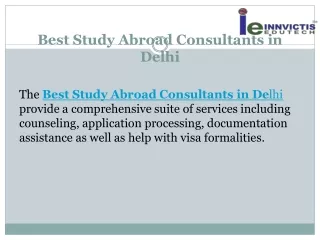 Best Study Abroad Consultants in Delhi