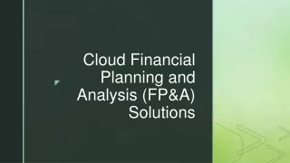 What are Cloud Financial Planning and Analysis (FP&A) Solutions?
