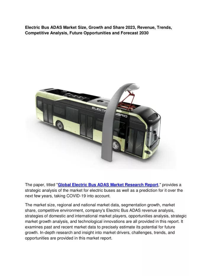 electric bus adas market size growth and share