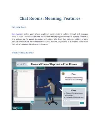 Chat Rooms: Meaning, Features