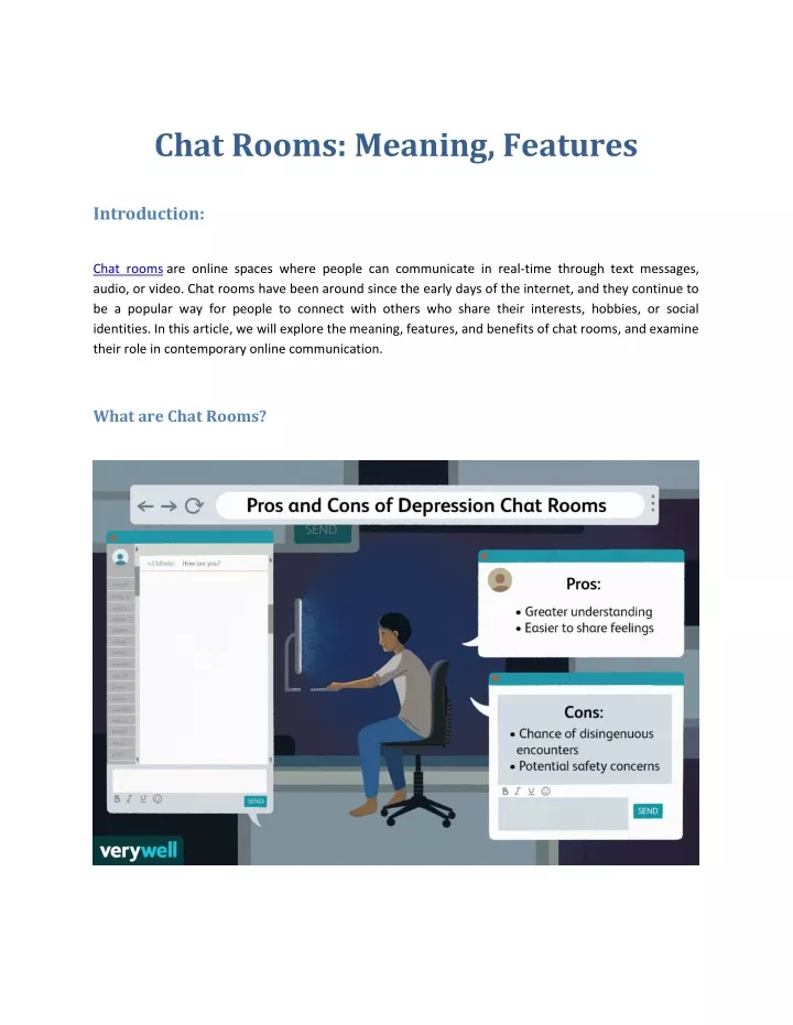 chat rooms meaning features