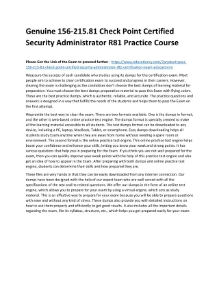 genuine 156 215 81 check point certified security