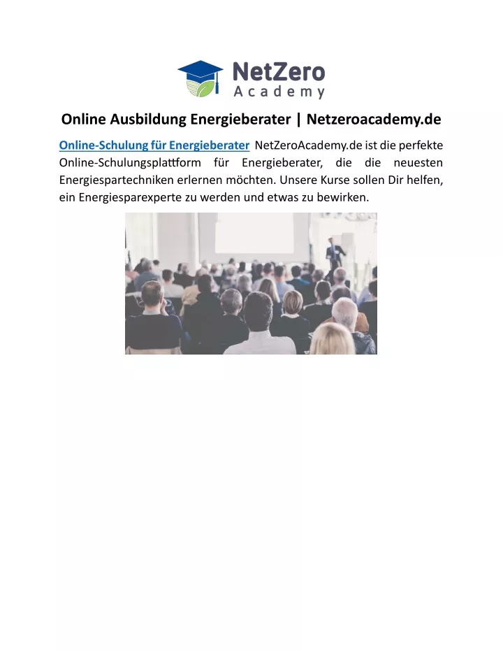 online ausbildung energieberater netzeroacademy de