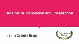 the role of translation and localization