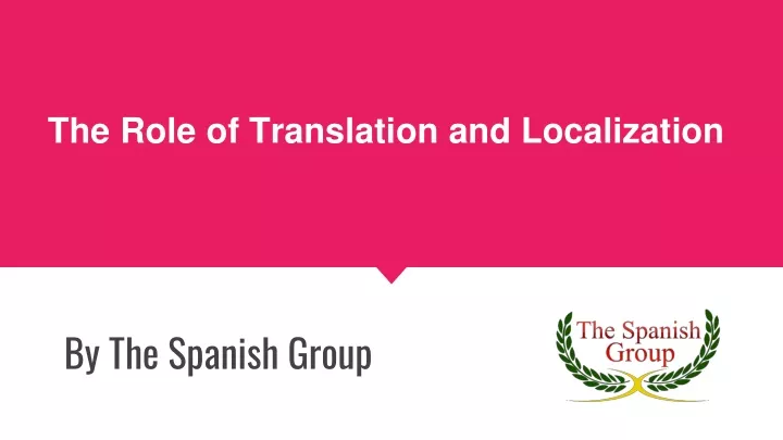 the role of translation and localization