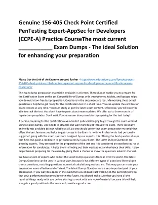 genuine 156 405 check point certified pentesting