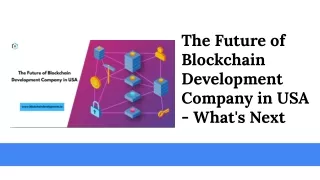 The Future of Blockchain Development Company in USA - What's Next