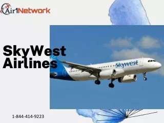 1-844-414-9223 How to Book a Flight on SkyWest Airlines?