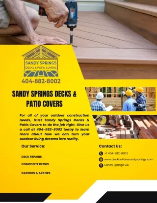 Deck Repairs in Sandy Springs GA