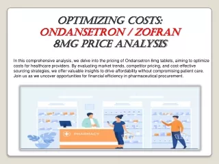optimizing costs ondansetron zofran 8mg price analysis