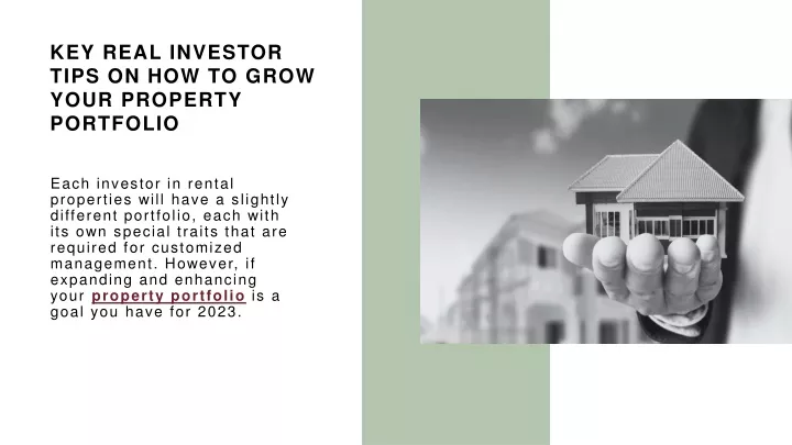 key real investor tips on how to grow your property portfolio