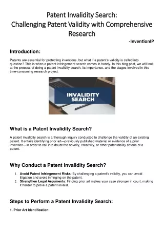 patent inval patent invalidity search idity