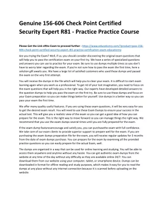 genuine 156 606 check point certified security