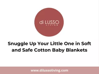 Snuggle Up Your Little One in Soft and Safe Cotton Baby Blankets