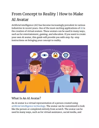 From Concept to Reality _ How to Make AI Avatar