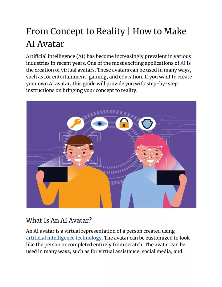 from concept to reality how to make ai avatar