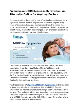 Pursuing an MBBS Degree in Kyrgyzstan_ An Affordable Option for Aspiring Doctors