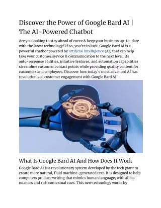 Discover the Power of Google Bard AI _ The AI-Powered Chatbot