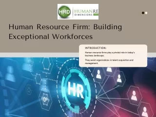 Human Resource Firm: Building Exceptional Workforces