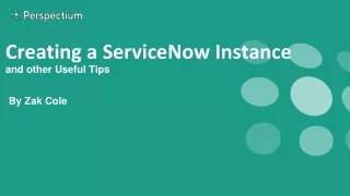 Perspectium _ Creating a ServiceNow Instance