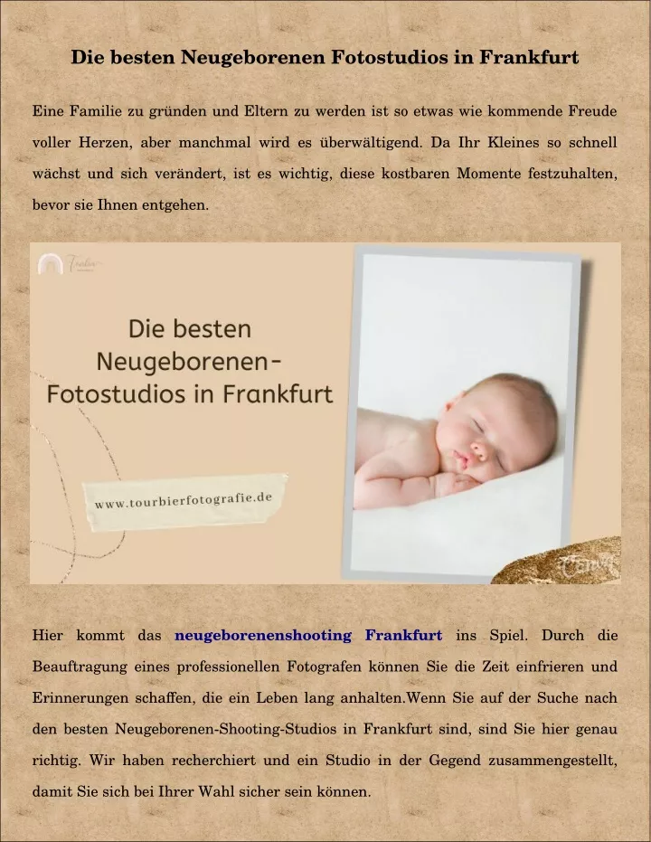 die besten neugeborenen fotostudios in frankfurt