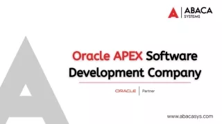 Oracle APEX Software Development Company