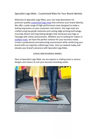 specialist logo mats customized mats for your