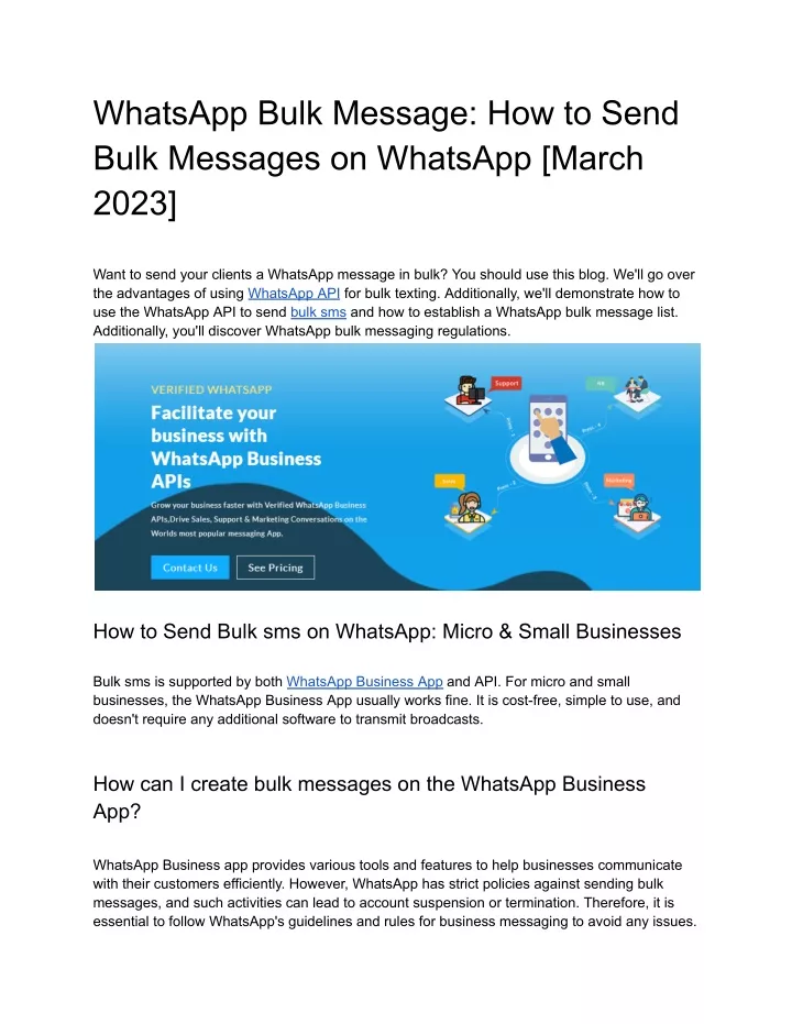 whatsapp bulk message how to send bulk messages