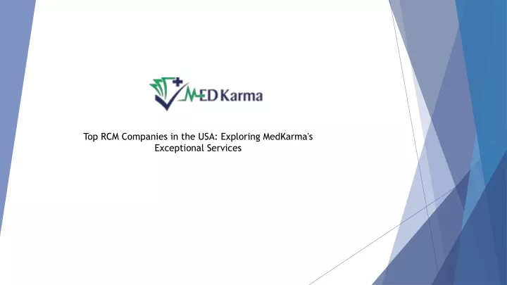 top rcm companies in the usa exploring medkarma