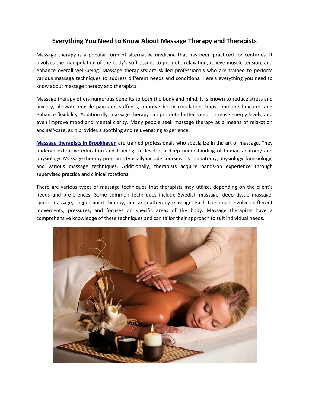 PPT - Everything You Need to Know About Massage Therapy and Therapists ...