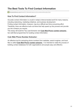 the best tools to find contact information