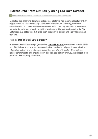extract data from olx easily using olx data