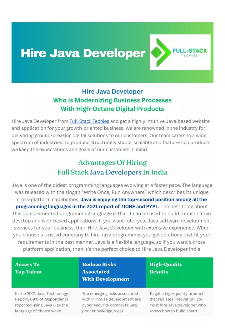 hire java developer