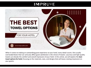 when it comes to making an outstanding guest
