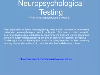 Neuropsychological Testing